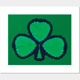 Tie Dye Shamrock Saint Patricks Day Irish Posters and Art